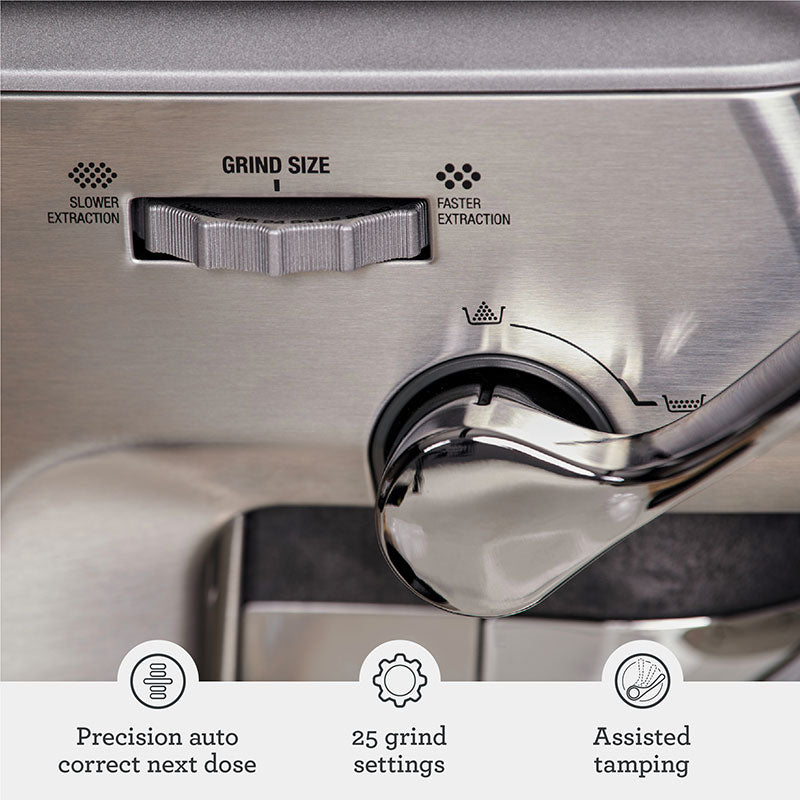 Breville barista express grind deals size and amount